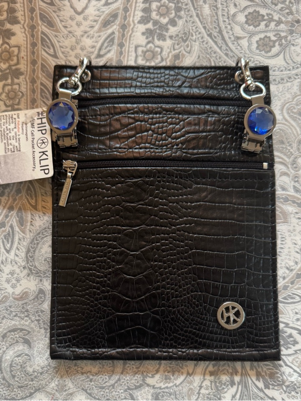 The Hip KLIP Waistband Black Bag Jeweled NWT